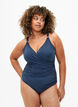 Wrap swimsuit, Blue, Model image number 0