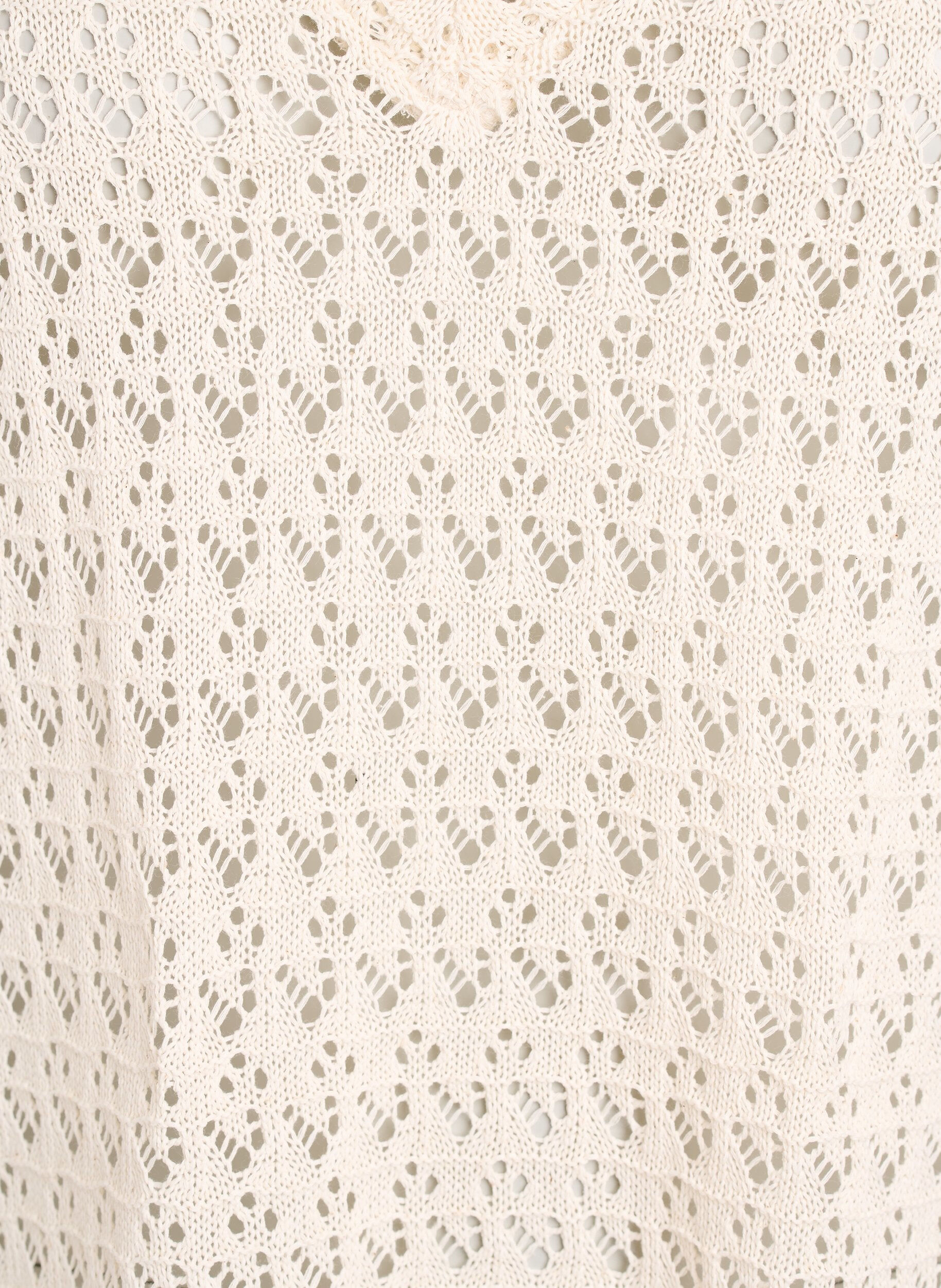 Zizzifashion Sleeveless blouse with eyelet embroidery and V-neck, Beige, Packshot image number 2