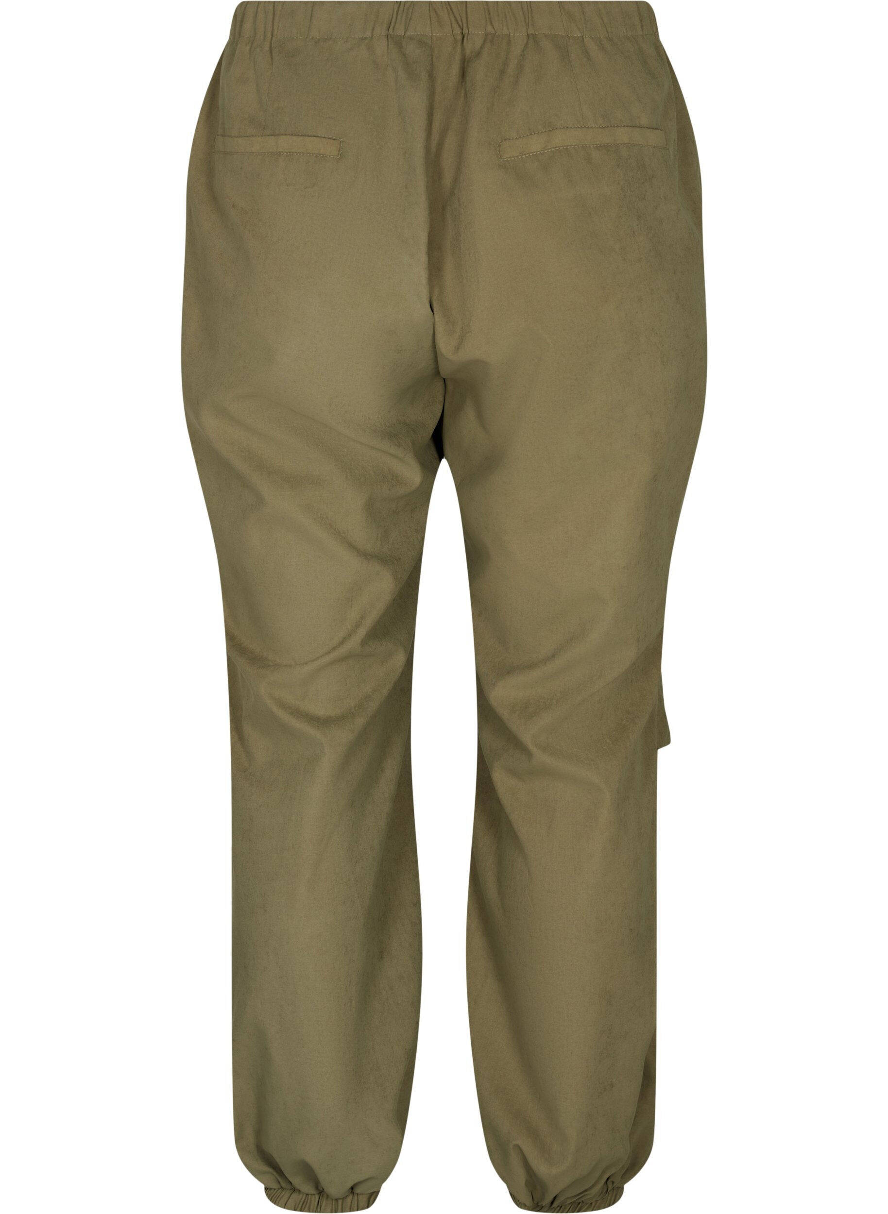Zizzifashion Tapered fit pants with elastic, Martini Olive, Packshot image number 1