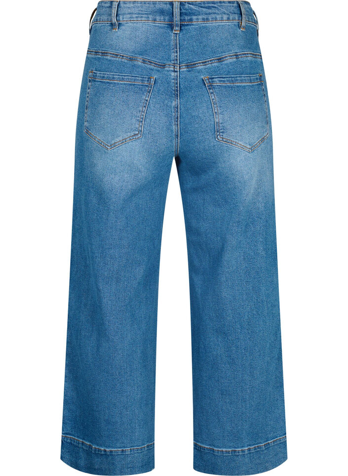 Cropped jeans with flare, Blue, Packshot image number 1