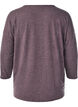 Jersey blouse with 3/4 sleeves, Brown, Packshot image number 1