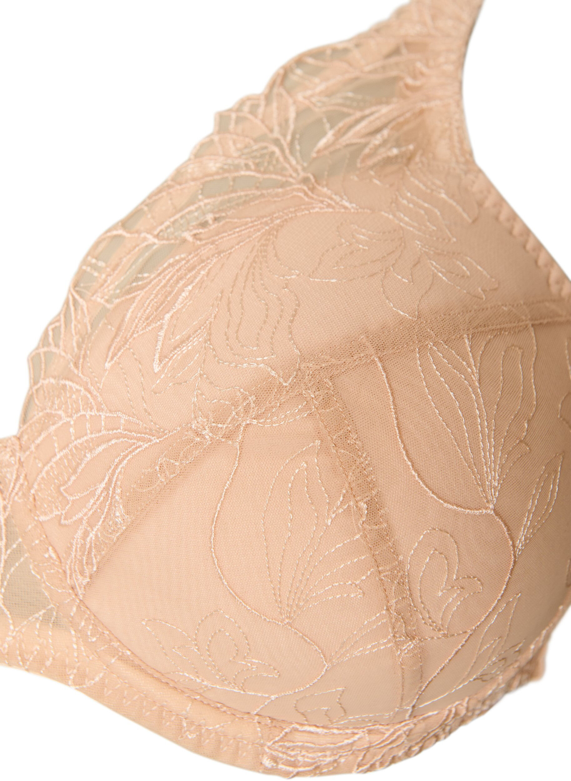 ZizzifashionPadded lace bra with underwire, Beige, Packshot image number 2