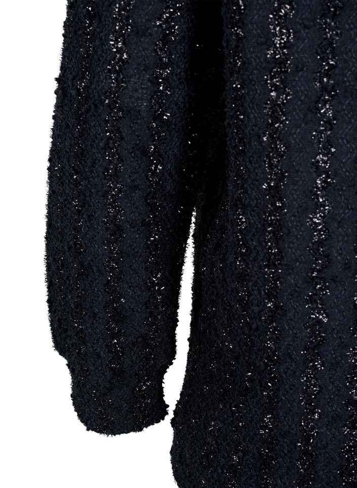 Blouse with shimmer structure, Black, Packshot image number 3