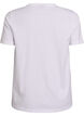 Cotton t-shirt with fruit print and text, White, Packshot image number 1