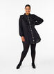 Shirt dress with ruffles and embroidery, Black, Model image number 3