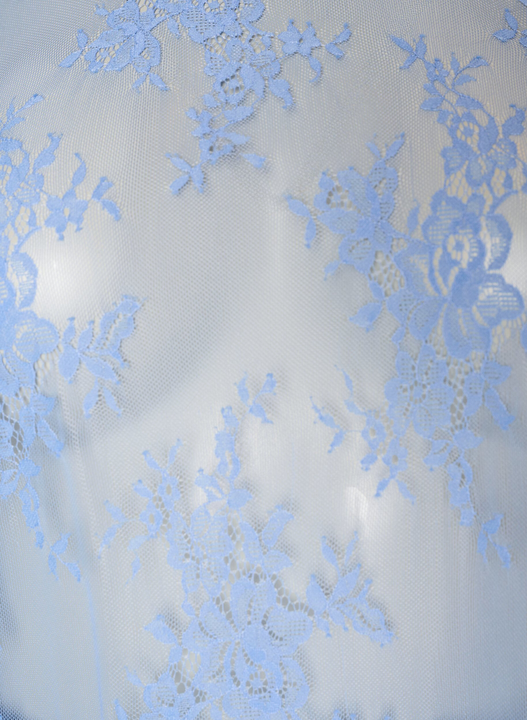 Zizzifashion Sheer lace midi dress with short sleeves, Purple, Packshot image number 2