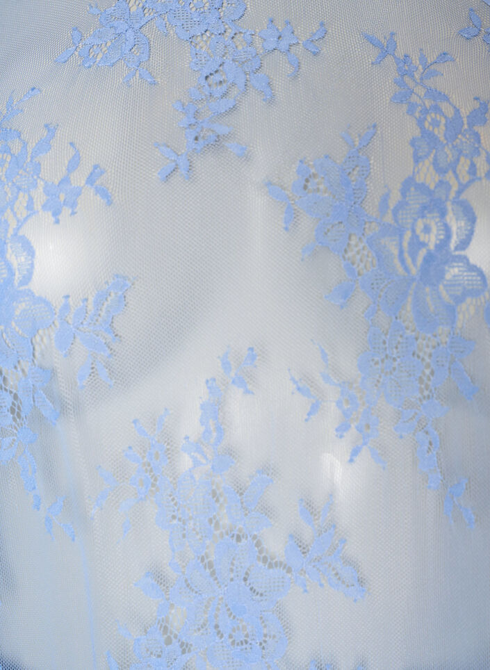 Sheer lace midi dress with short sleeves, Purple, Packshot image number 2