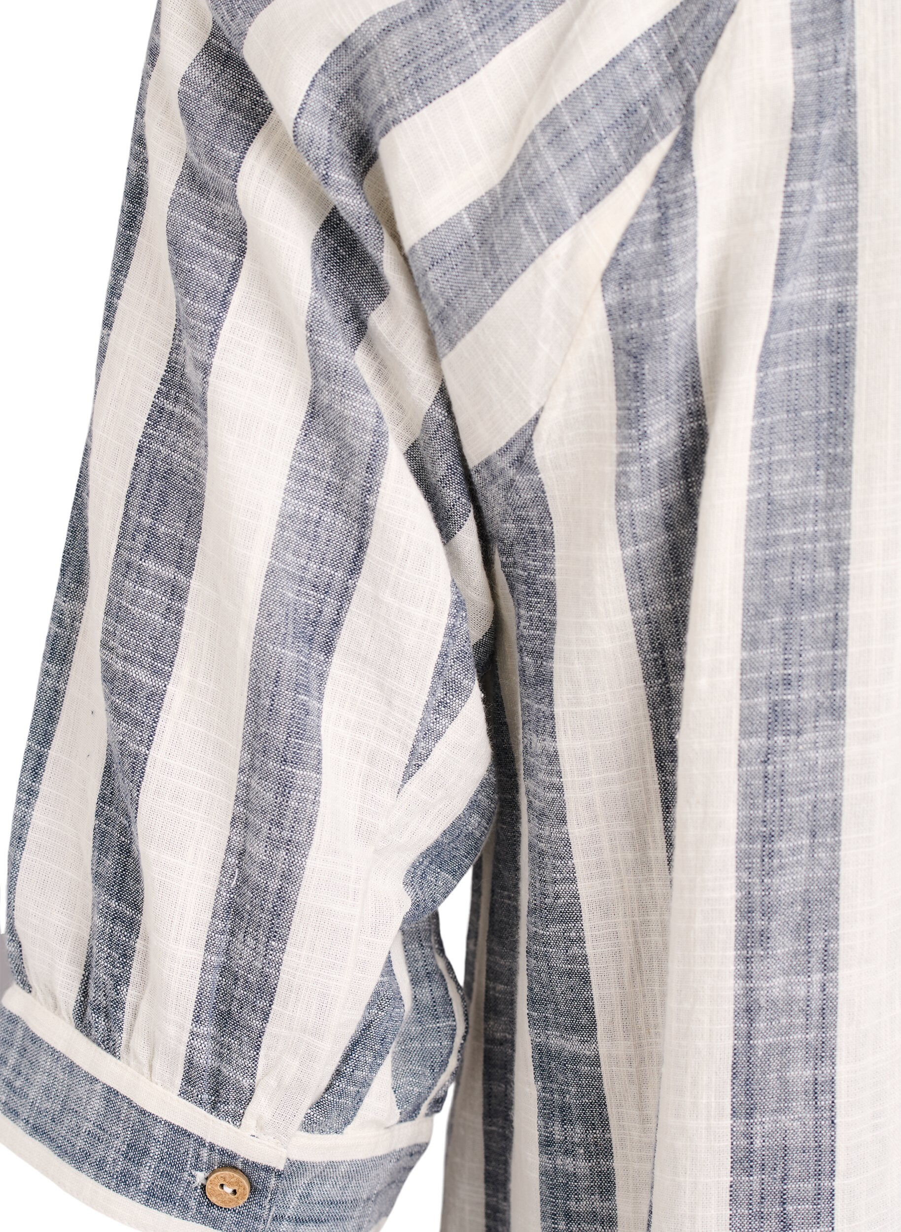 ZizzifashionCotton tunic with a V-neck, Blue, Packshot image number 3