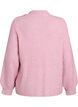 Ribbed jumper with puff sleeves and buttons, Red, Packshot image number 1
