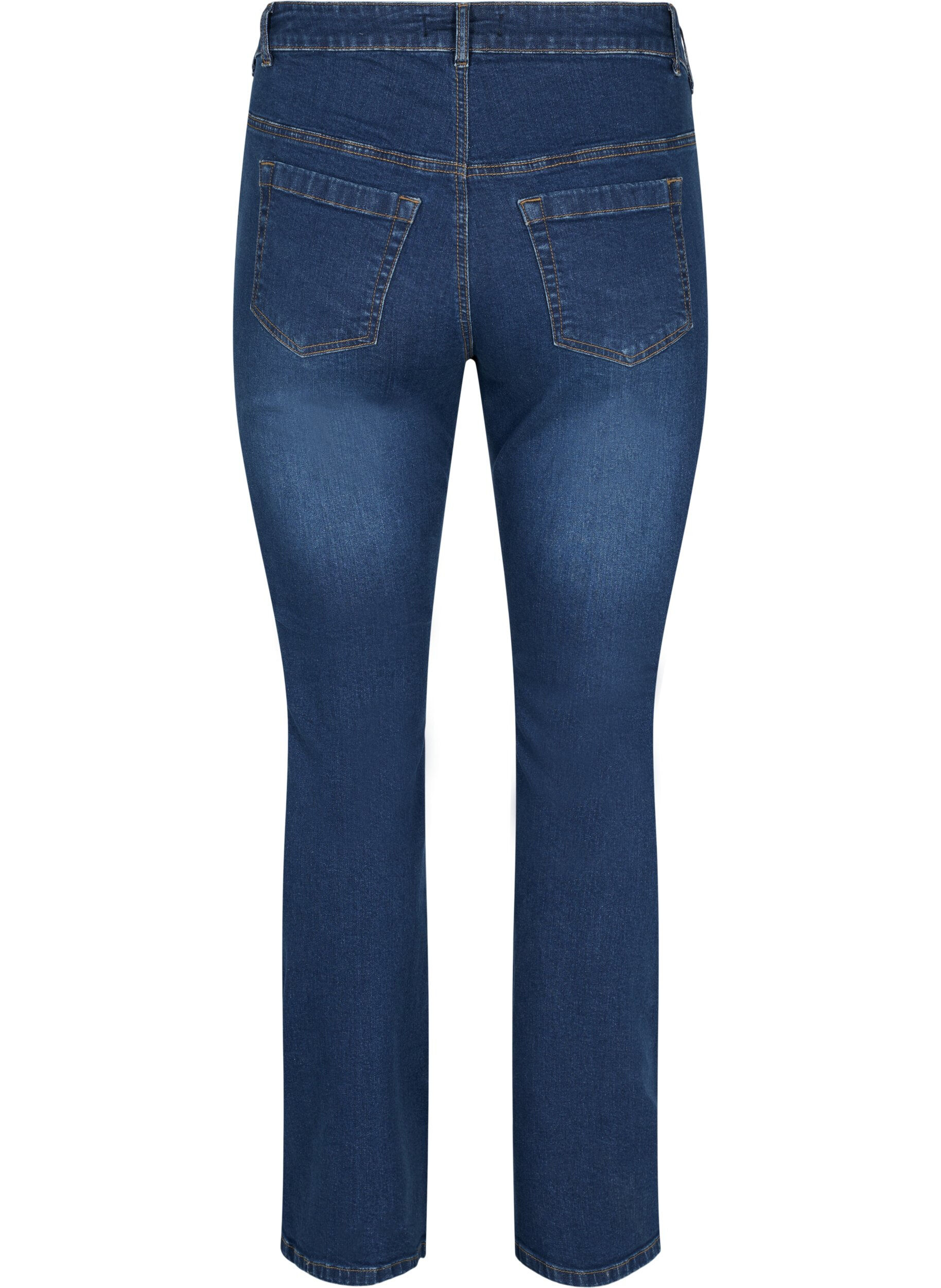 Zizzifashion High waisted bootcut Ellen jeans, Dark blue, Packshot image number 1