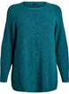Knitted jumper with a diagonal pattern and raglan sleeves, Green, Packshot image number 0