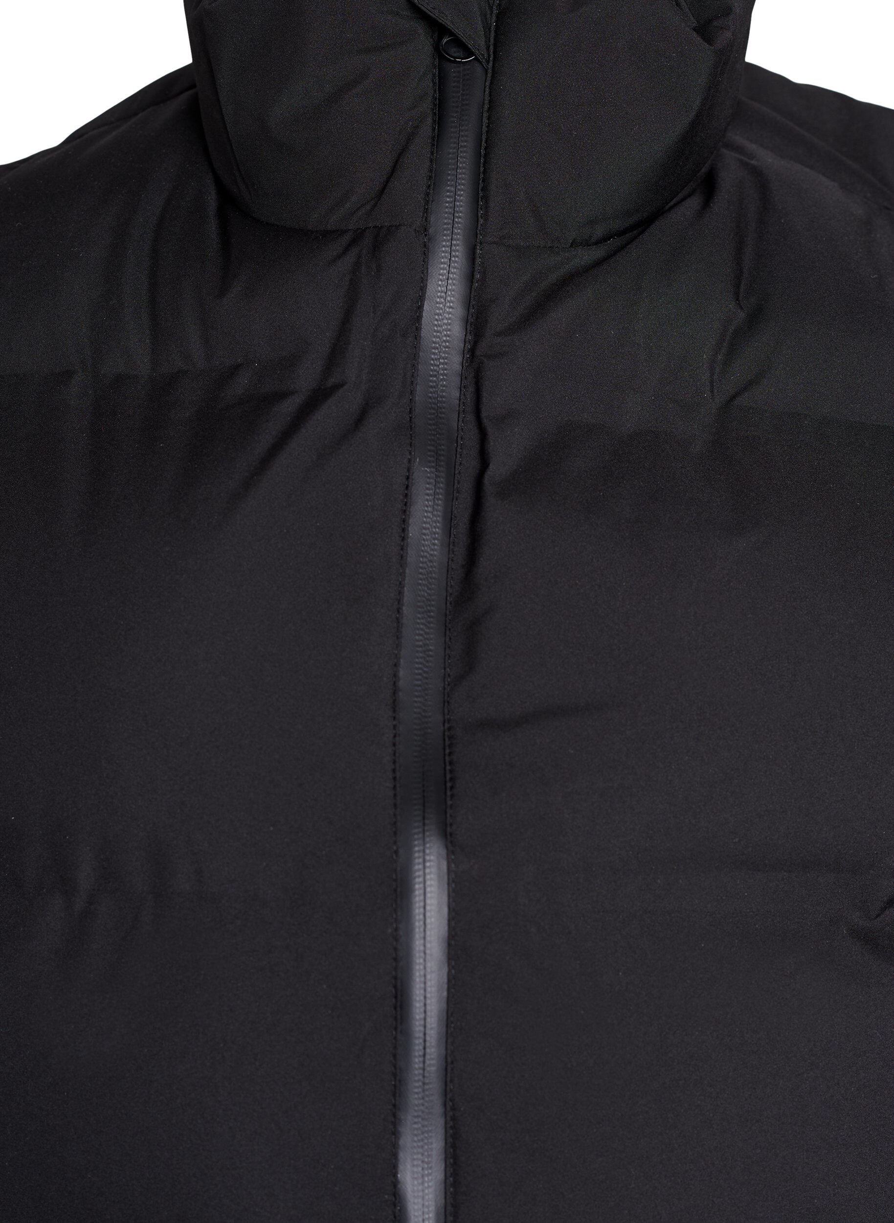 ZizzifashionShort puff vest with high collar, Black, Packshot image number 2