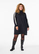 Short sweatshirt dress with a high neck, Black, Model image number 1