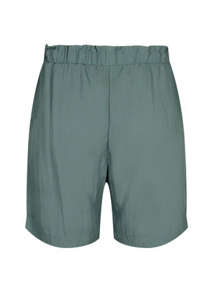 Loose shorts in viscose, Balsam Green, Packshot image number 1
