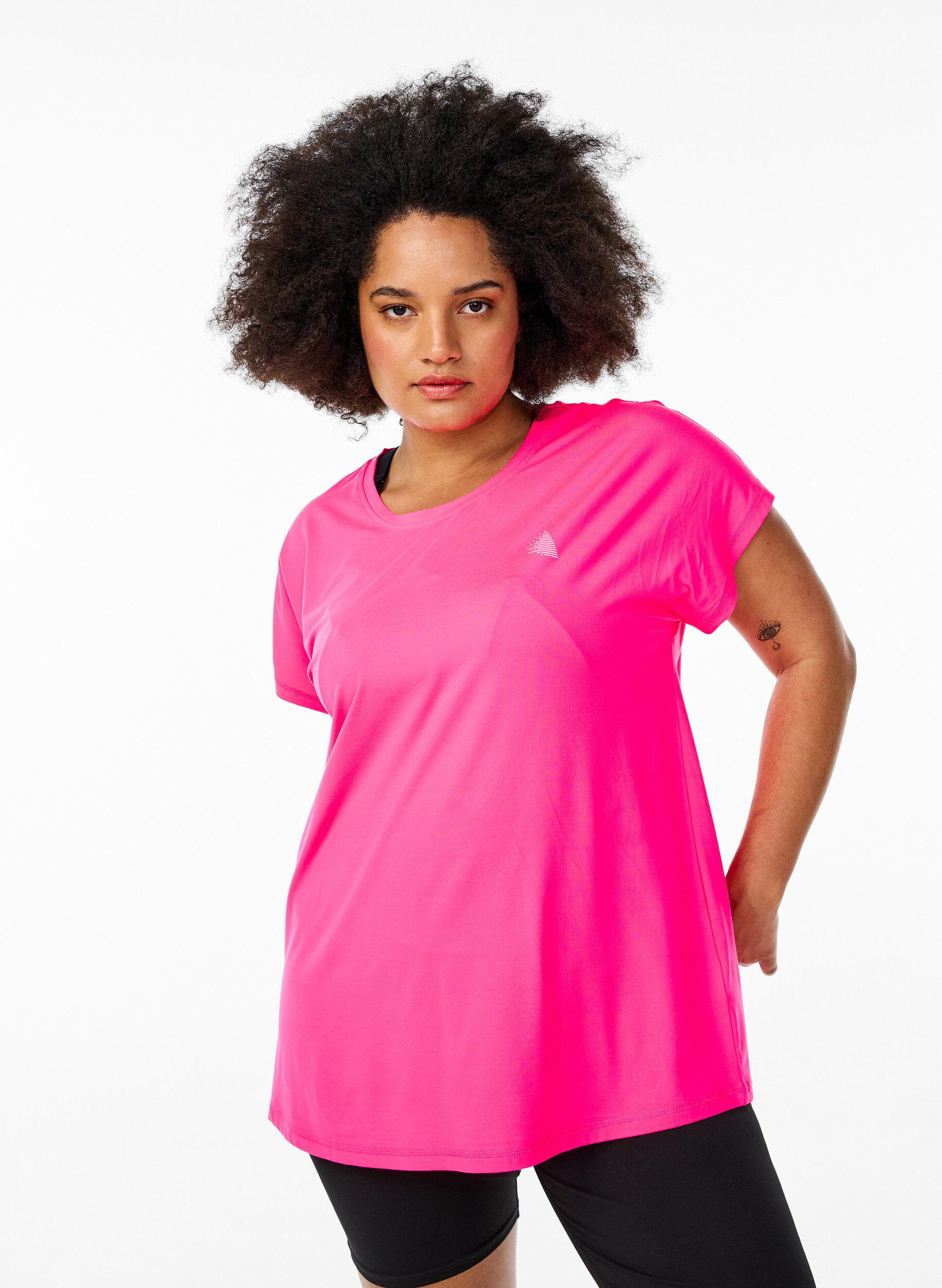 ZizzifashionSolid-coloured training T-shirt, Pink, Model image number 0