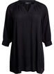 Tunic with 3/4 sleeves and an A-line cut, Black, Packshot image number 0