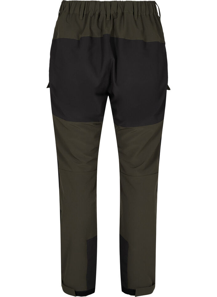 Water-repellent hiking trousers with pockets, Forest Night, Packshot image number 1