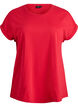 Short sleeved cotton blend t-shirt, Red, Packshot image number 0