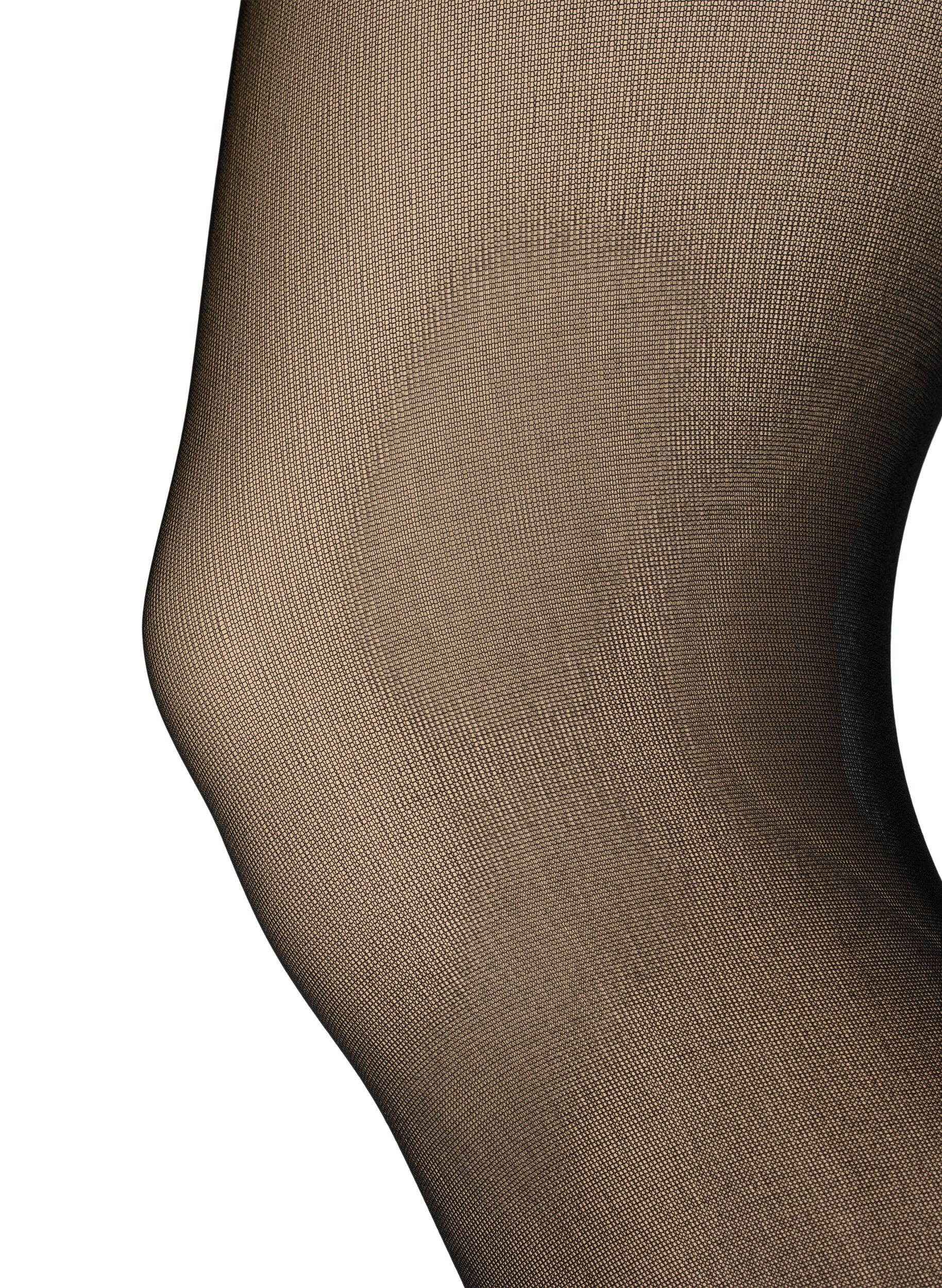 Zizzifashion Tights in 40 denier with push-up effect., Black, Packshot image number 1