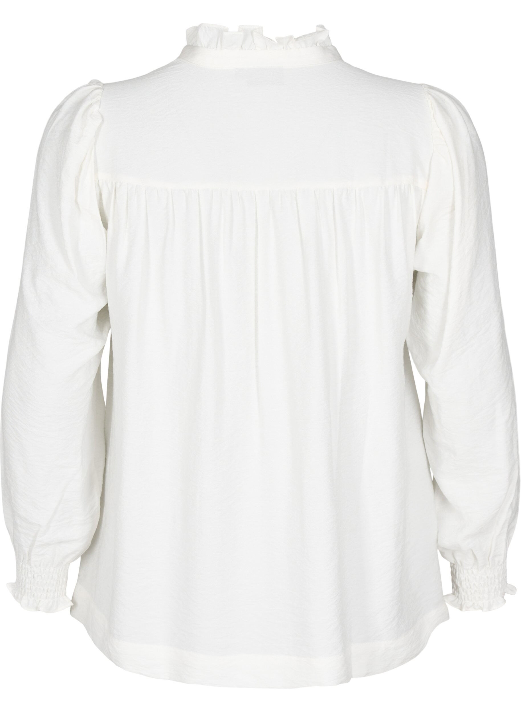 Zizzifashion Blouse with ruffle collar, Vanilla, Packshot image number 1