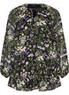 Floral print A-line tunic, Black, Packshot image number 0