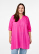 Cotton tunic with a V-neck, Rose, Model image number 0