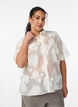 Sheer shirt blouse with floral print, Beige, Model image number 0