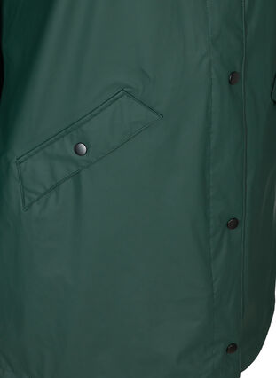 Hooded raincoat with taped seams, Darkest Spruce, Packshot image number 3