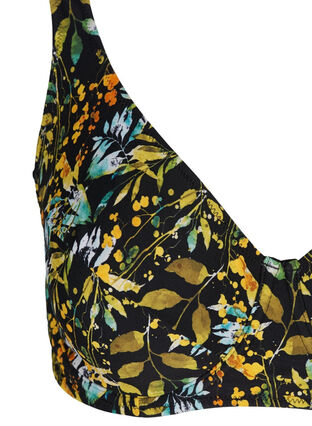 Bikini top, Small Black Flowers, Packshot image number 2