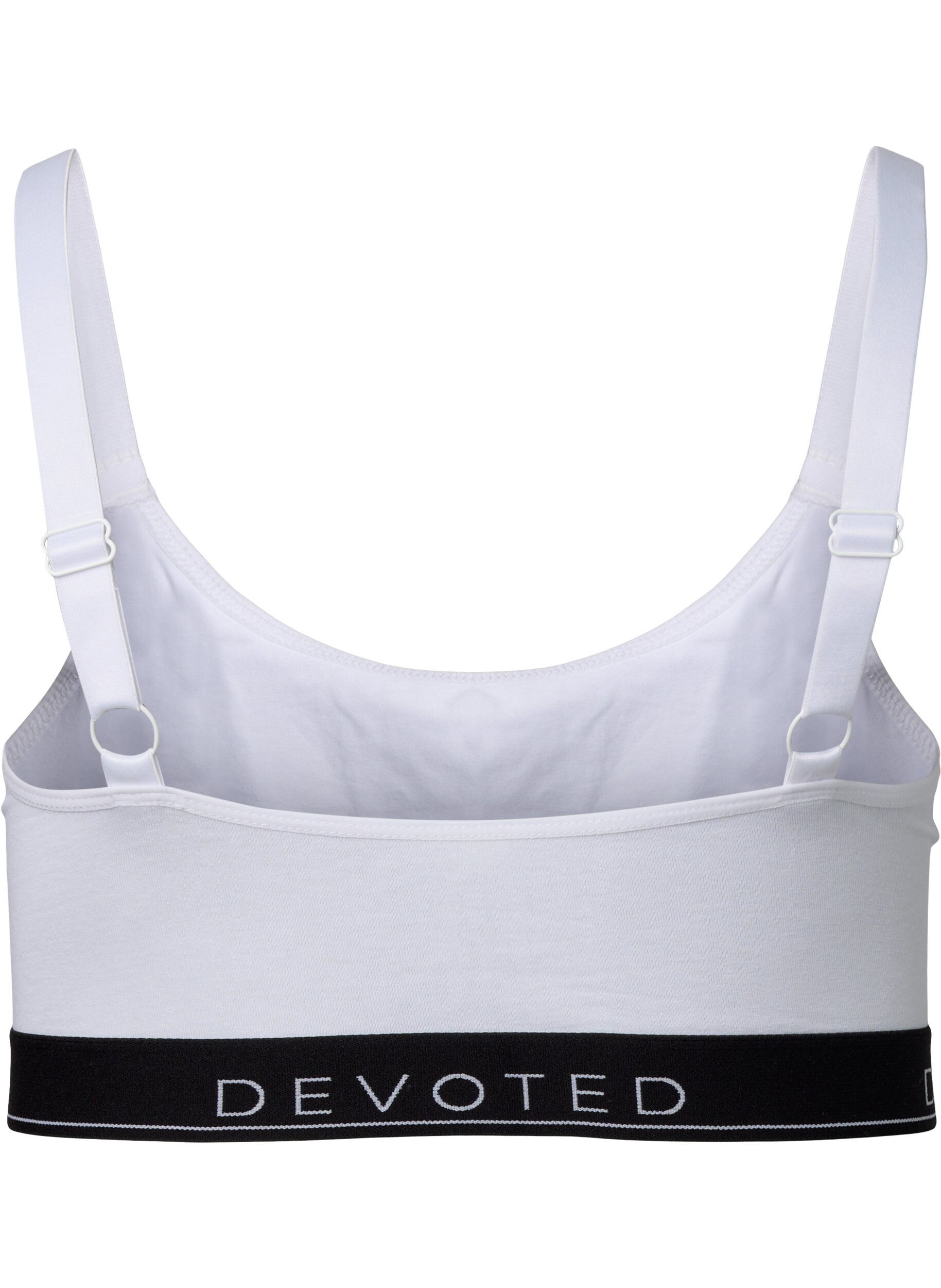Zizzifashion Cotton bra with adjustable straps, White, Packshot image number 1
