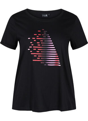 Sports t-shirt with print, Black Gradiant, Packshot image number 0