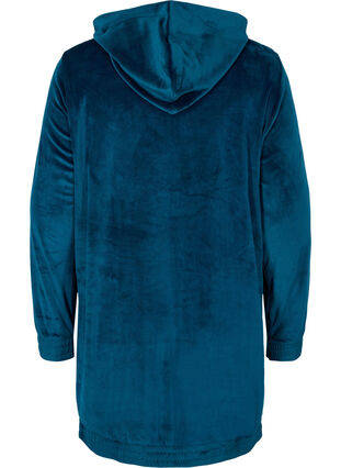 Hooded, velour sweatshirt dress , Reflecting Pond, Packshot image number 1