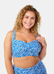 Bikini top with padding and print, Blue, Model image number 0