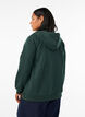 Hooded sweatshirt with a zip and pockets, Green, Model image number 2