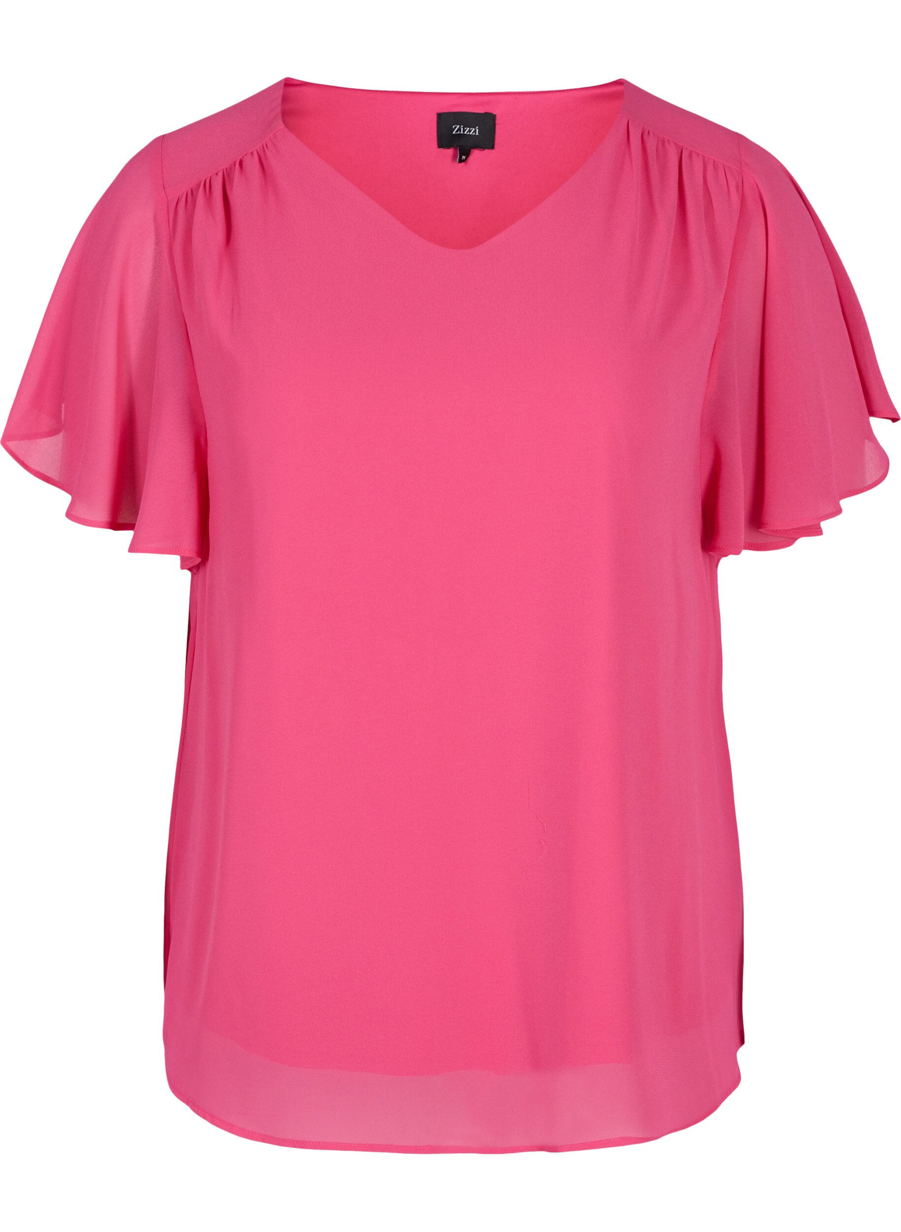 Zizzifashion Short-sleeved blouse, Magenta, Packshot image number 0