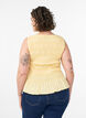 Smock top with boat neck and peplum hem, Yellow, Model image number 2