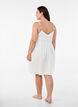 Cotton beach dress with narrow straps, Vanilla, Model image number 2