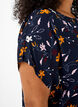 Short-sleeved blouse with floral print, Sky Captain Flower, Model image number 2