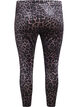 Velour leggings with leopard pattern, Brown, Packshot image number 1