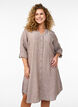 Long shirt in linen and viscose, Brown, Model image number 0