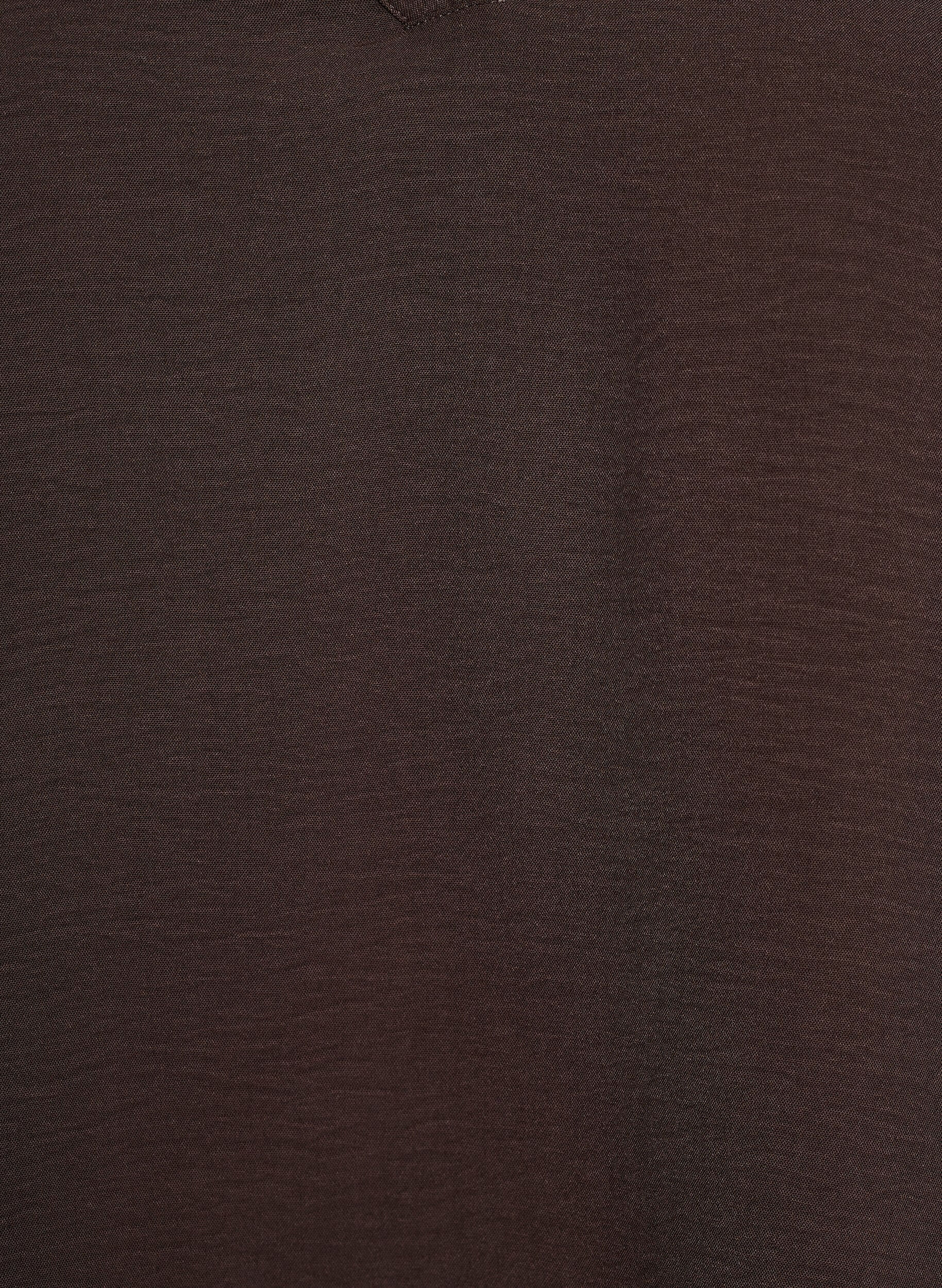 Zizzifashion Blouse with smock cuffs and V-neck, Brown, Packshot image number 2