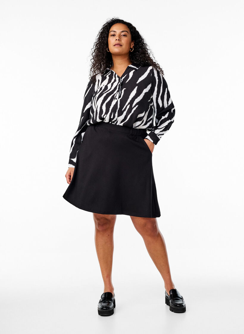 Zebra print shirt, Black, Model image number 1
