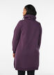 Short sweatshirt dress with high collar and pockets, Purple, Model image number 2