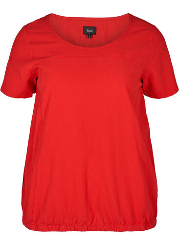 Blouse with elastic band, Lipstick Red, Packshot image number 0