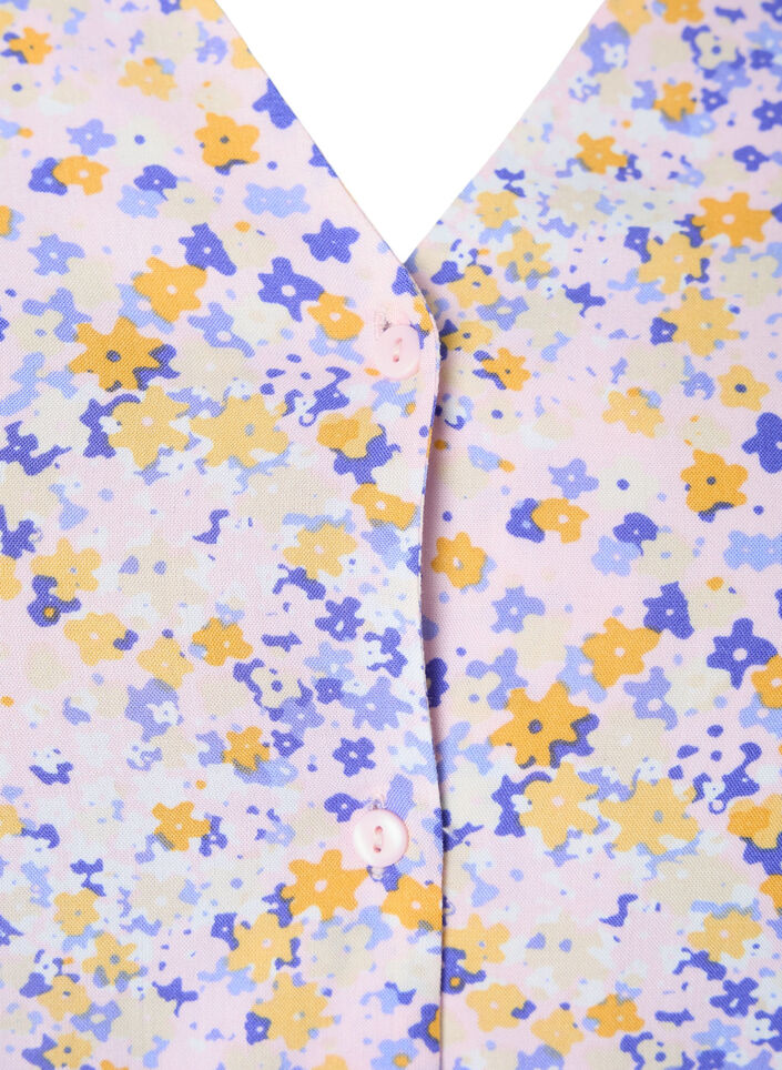 Printed pyjama top in viscose, Red, Packshot image number 2