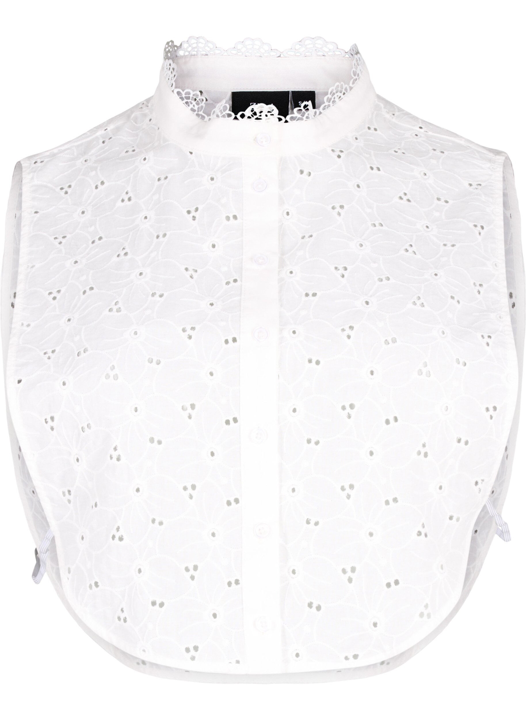 Zizzifashion Collar in broderie anglaise, Bright White, Packshot image number 0