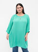 Viscose tunic with 3/4 sleeves, Turquoise, Model image number 0