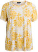 T-shirt with floral print, Yellow, Packshot image number 0