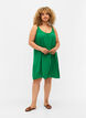 Solid colour strap dress in viscose, Green, Model image number 0