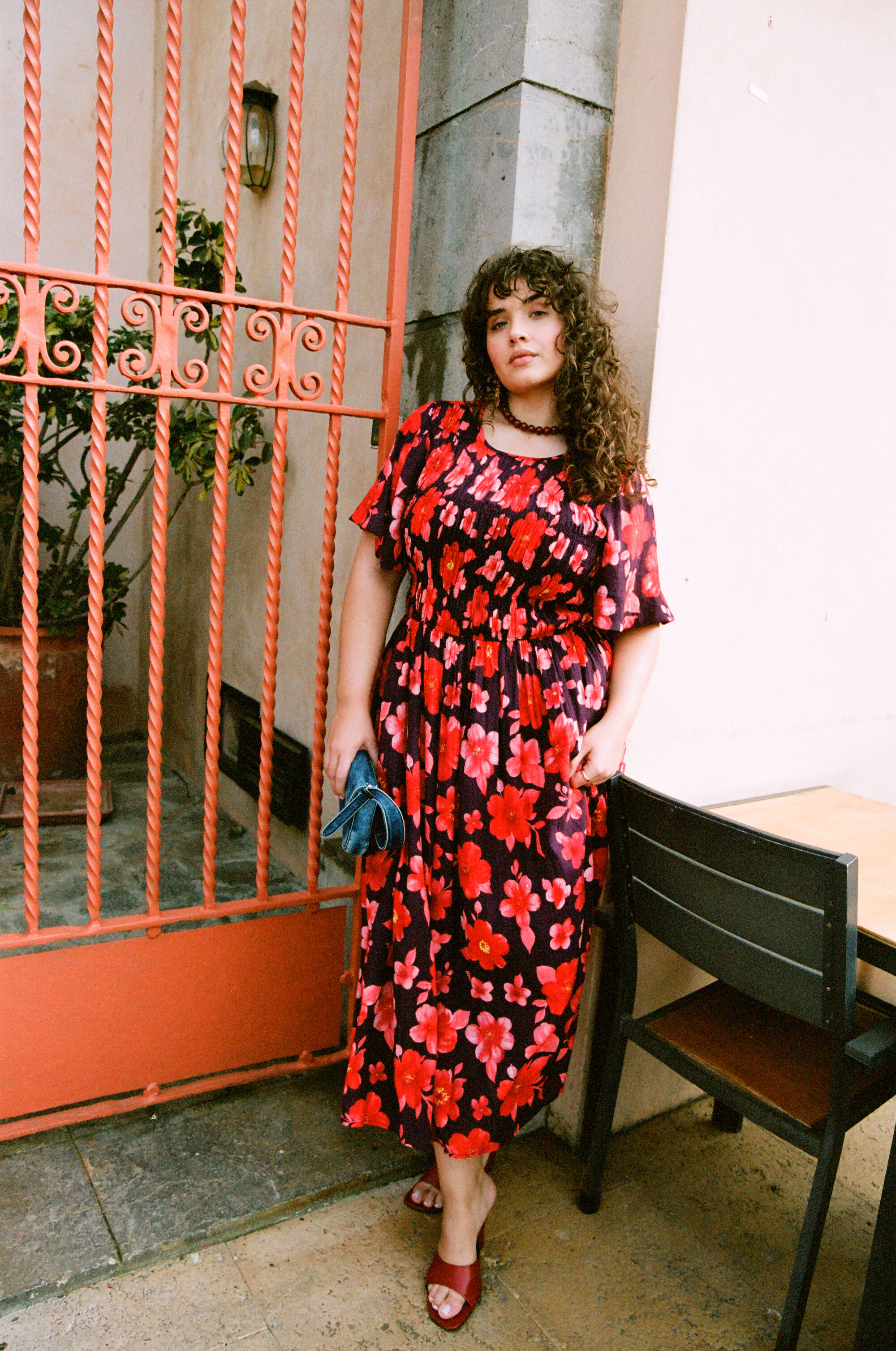 Zizzifashion Floral elegance in red, , Model